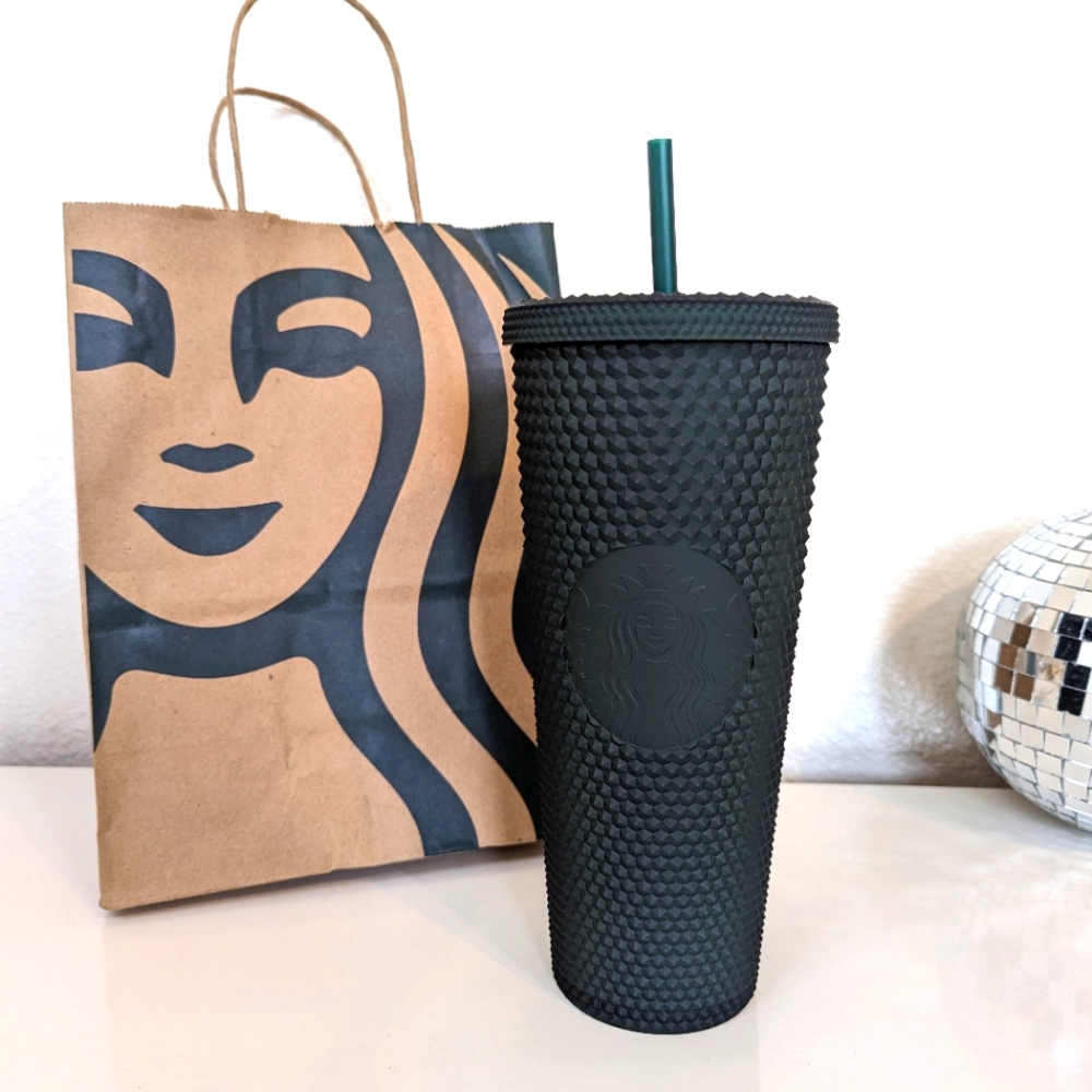 DPG large green studded Starbuck tumbler